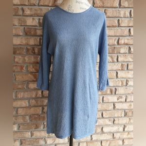 Eileen Fisher 100% Organic Linen Lagenlook Tunic Size Medium.